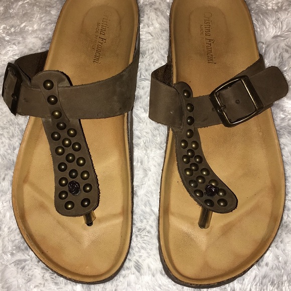 Shoes - Genuine Leather Italian Footbed sandals
